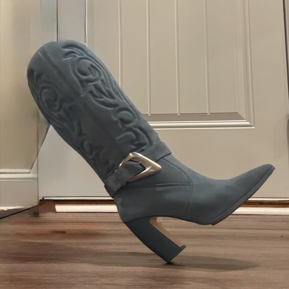 Vince Camuto Biancaa Knee High Western Boot Wide Calf - Picture 3 of 5